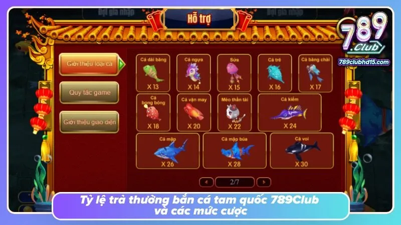 Bảng thưởng giúp ngư thủ hình dung giá trị từng chiến lợi phẩm